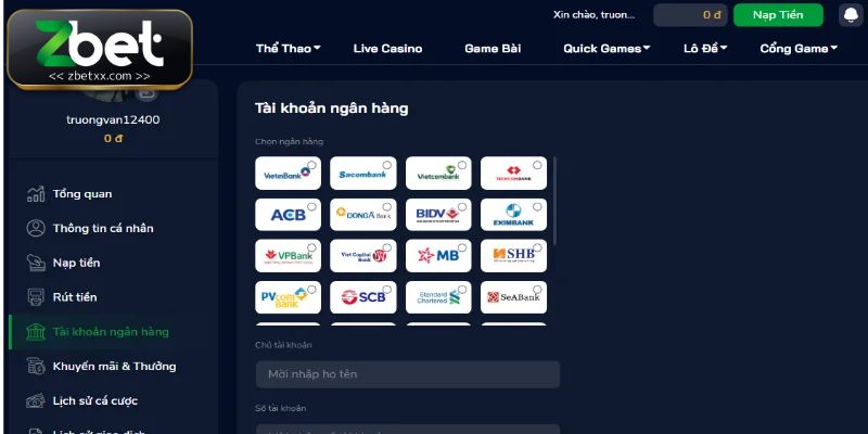 Nguyên nhân chủ yếu dẫn đến tình trạng không rút được tiền tại Zbet