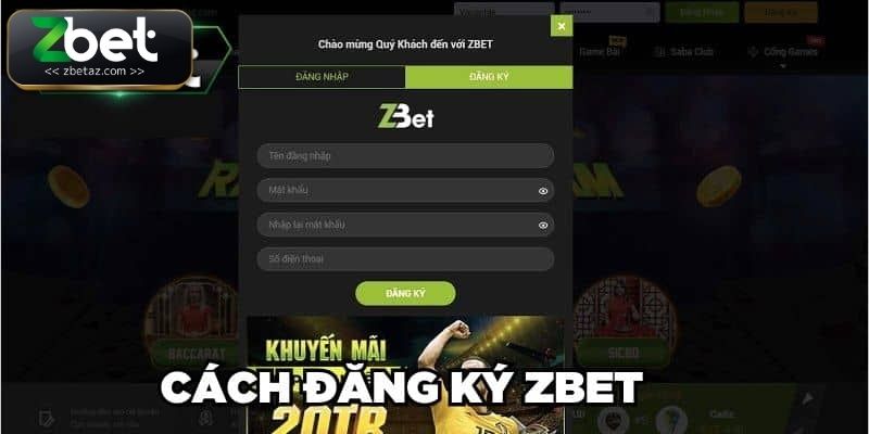 Tạo tài khoản tại Zbet chỉ mất chưa đến 1 phút