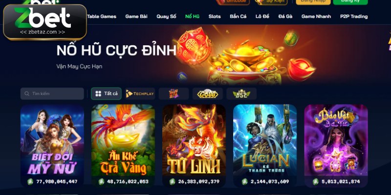 Slot game khổng lồ với hệ thống trò chơi hiện đại, đa dạng phong cách